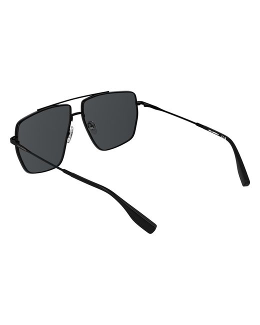 Karl Lagerfeld Black Kl370S 001 Sunglasses Metal Smoke Squared Normal for men