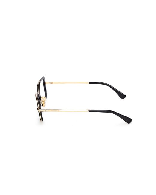 Max Mara Black Mm5186 001 Optical Frames Acetate Squared Normal