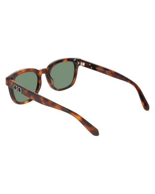 Ferragamo Black Sf2107S 240 Sunglasses Acetate Squared Normal for men