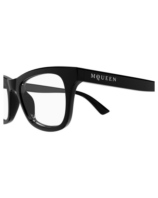 McQueen Black Am0515O 007 Optical Frames Acetate Transparent Cat Eye