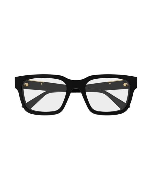 Gucci Black Gg1961O 001 Optical Frames Acetate Transparent Squared for men
