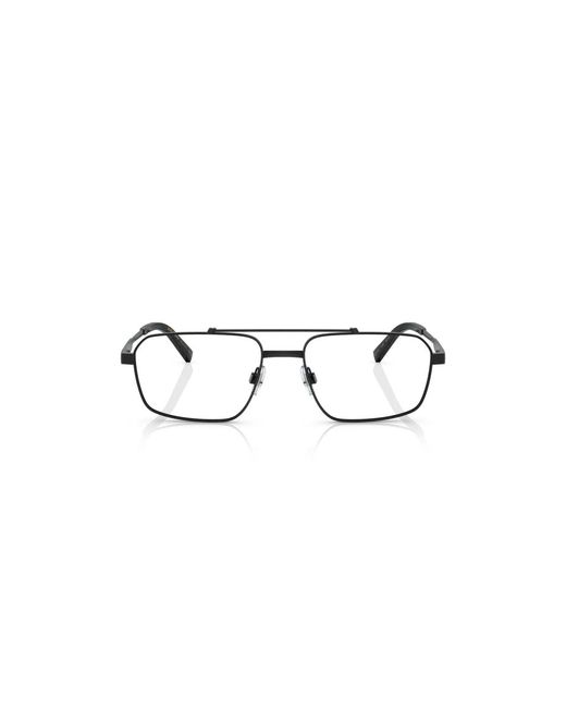 Dolce & Gabbana Black Dg1345 1106 Optical Frames Metal Squared for men