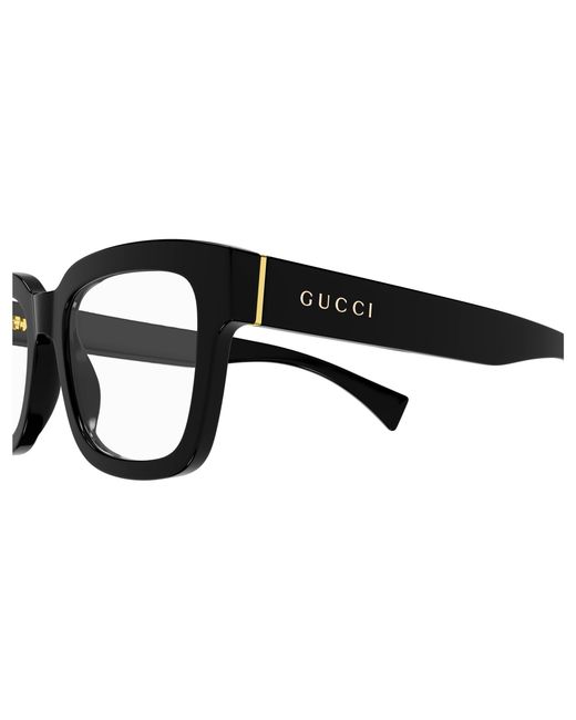 Gucci Black Gg1138O 001 Optical Frames Acetate Squared