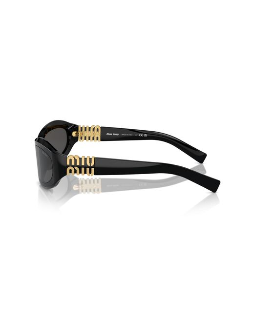 Miu Miu Black Mu 14Zs 16K08Z Sunglasses Acetate Geometric Normal