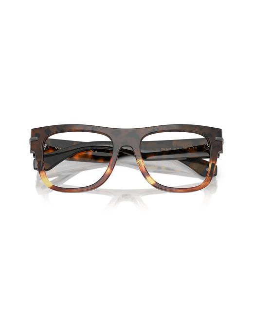Dolce & Gabbana Black Dg3407 3438 Optical Frames Acetate Transparent Squared Normal for men
