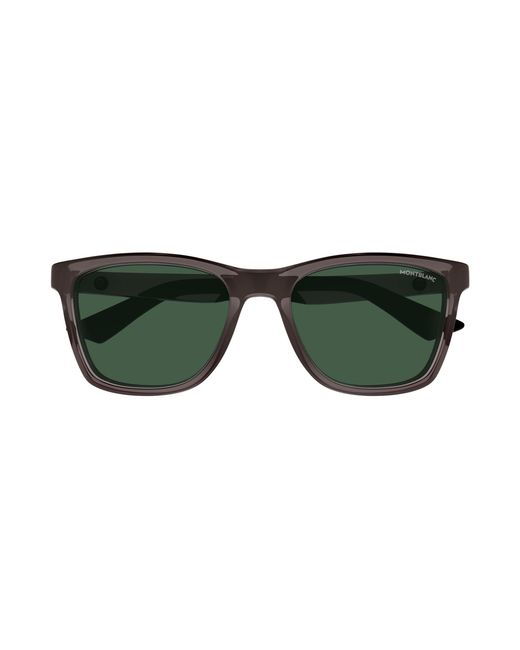 Montblanc Black Mb0399S 003 Sunglasses Injected Squared for men