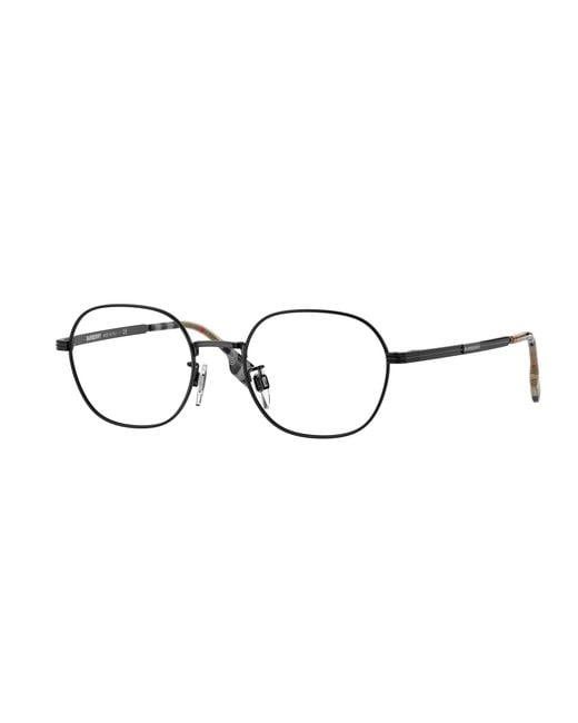 Burberry Black Be1369Td 1001 Optical Frames Titanium Transparent Round Normal for men