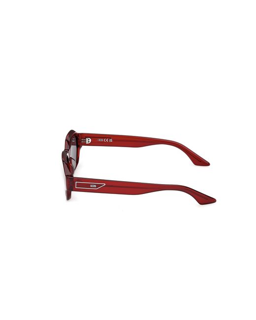 Gcds Red Gd0076 69A Sunglasses Acetate Smoke Geometric Normal