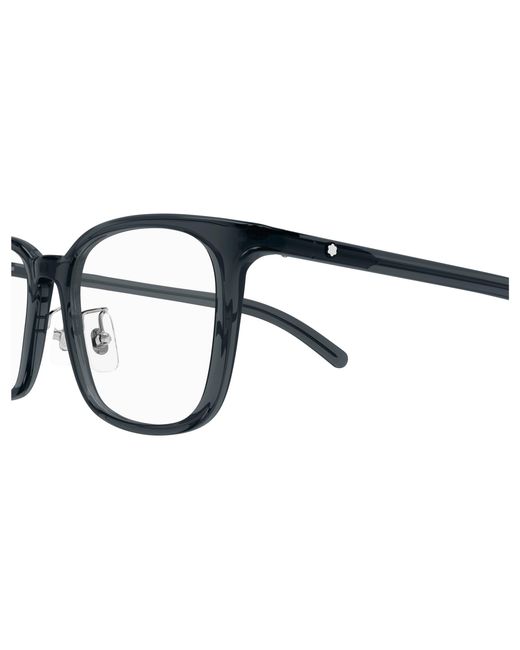 Montblanc Black Mb0418Oj 002 Optical Frames Transparent Squared for men