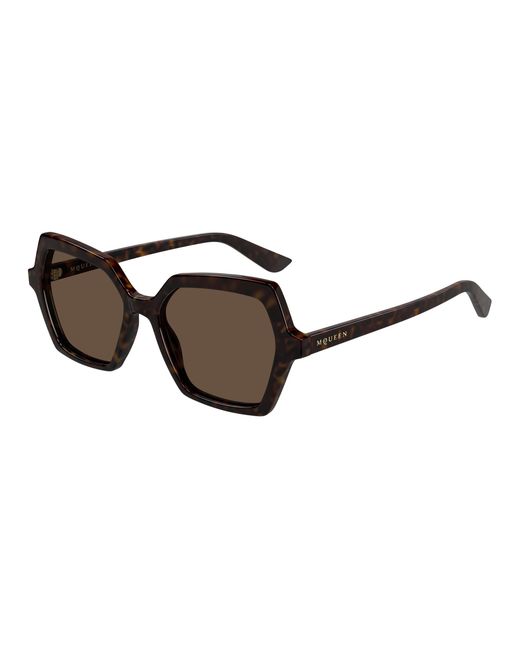 McQueen Black Am0537S 002 Sunglasses Acetate Geometric