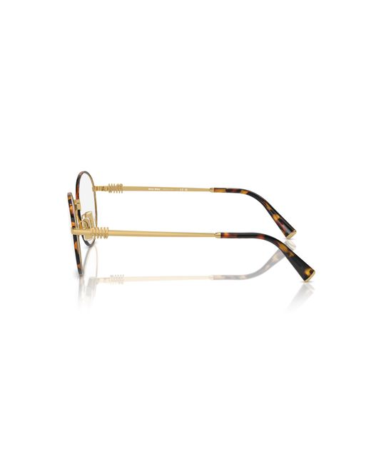 Miu Miu Black Mu 52Xv 14U1O1 Optical Frames Metal Transparent Round Normal