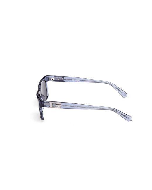 Guess Black Gu00300 90A Sunglasses Injected Smoke Squared Normal for men