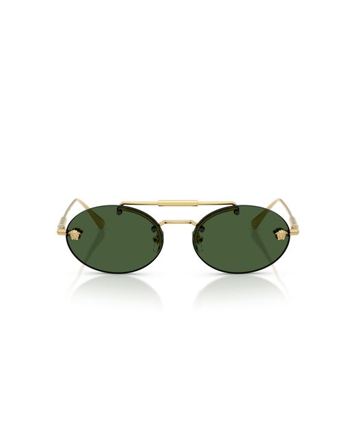 Versace Green Ve2295 100271 Sunglasses Metal Round Normal