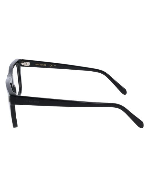 Ferragamo Black Sf3029 001 Optical Frames Acetate Squared Normal for men
