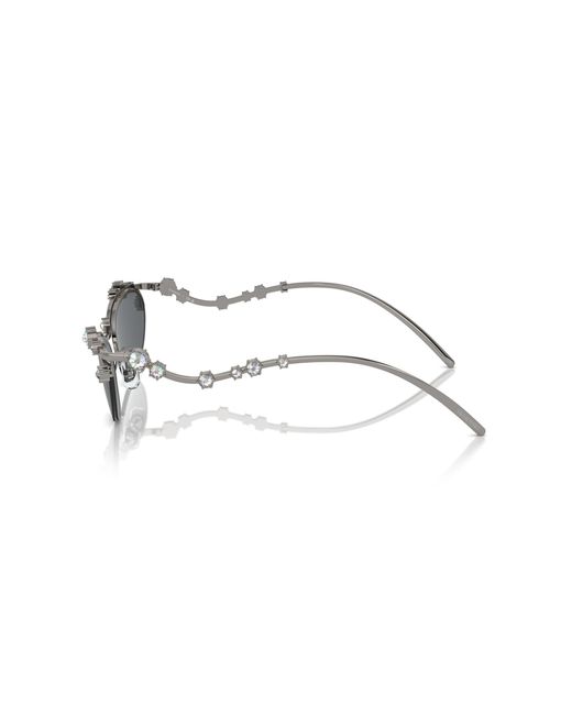 Swarovski Black Sk7016 400987 Sunglasses Metal Round Normal