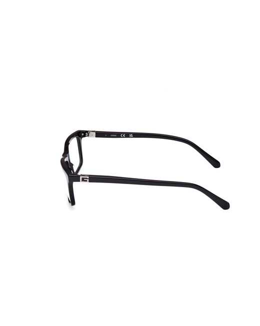 Guess Black Gu50190 001 Optical Frames Acetate Squared Normal for men