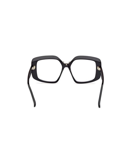 Max Mara Black Mm5131-B 001 Optical Frames Acetate Geometric Normal
