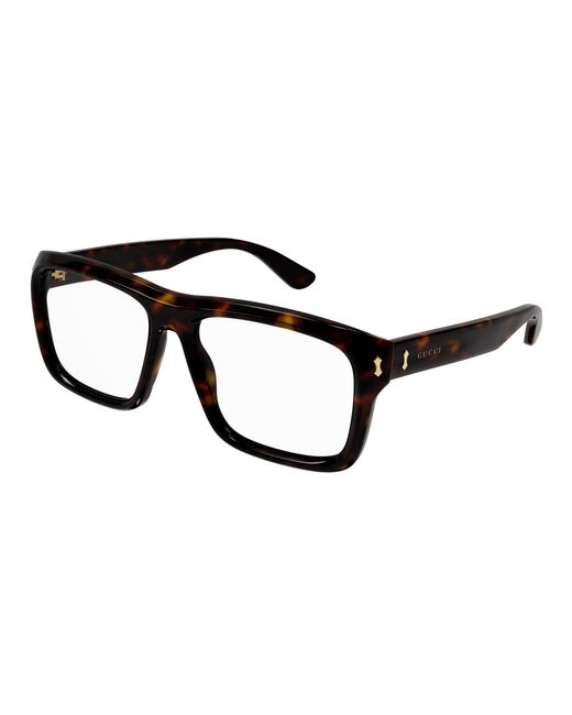 Gucci Black Gg1462O 002 Optical Frames Acetate Transparent Squared for men