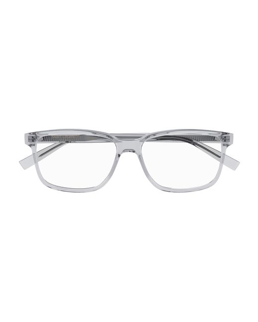 Saint Laurent Black Sl 458 007 Optical Frames Acetate Transparent Squared for men