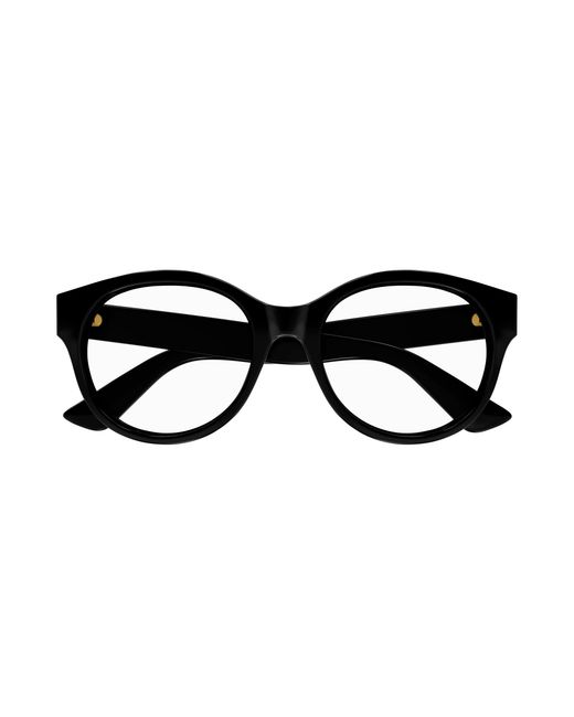 Gucci Black Gg1580O 001 Optical Frames Injected Transparent Round