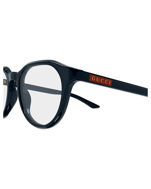 Gucci Black Gg2083O 003 Optical Frames Acetate Transparent Round for men