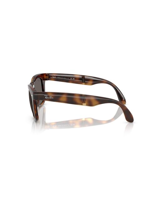 Ray-Ban Black Sunglasses Wayfarer Folding Classic - Blue Frame Grey Lenses 50-22 for men
