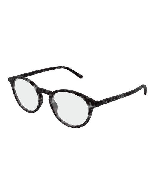 Gucci Black Gg1998O 003 Optical Frames Acetate Transparent Round for men