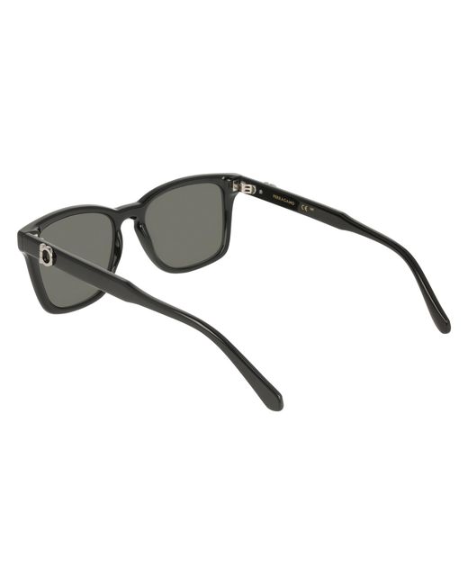 Ferragamo Black Sf2086Se 001 Sunglasses Acetate Squared Normal for men