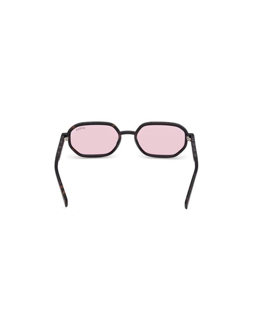 Guess Black Gu00233 52Y Sunglasses Injected Geometric Normal
