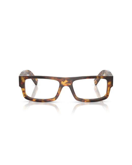 Prada Black Pr D06V 14L1O1 Optical Frames Acetate Transparent Squared Normal for men