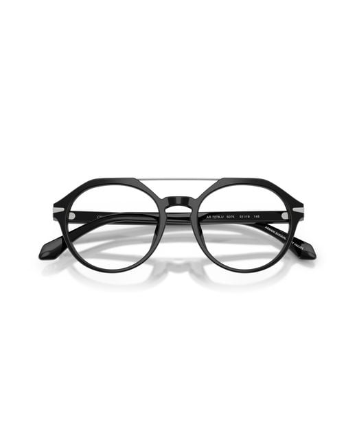 Giorgio Armani Black Ar7278U 5075 Optical Frames Acetate Round Normal for men