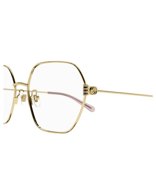 Gucci Black Gg1285O 001 Optical Frames Metal Geometric