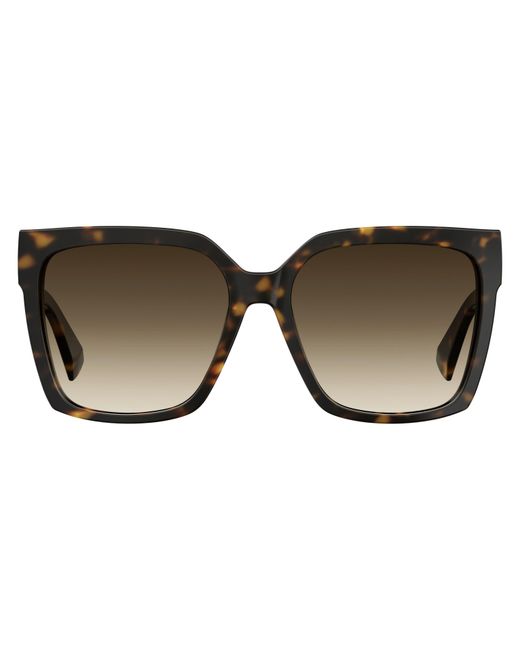Moschino Black Mos079/S 086/Ha Sunglasses Acetate Squared Shaded