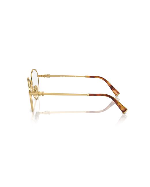 Miu Miu Black Mu 52Xv 5Ak1O1 Optical Frames Metal Round Normal