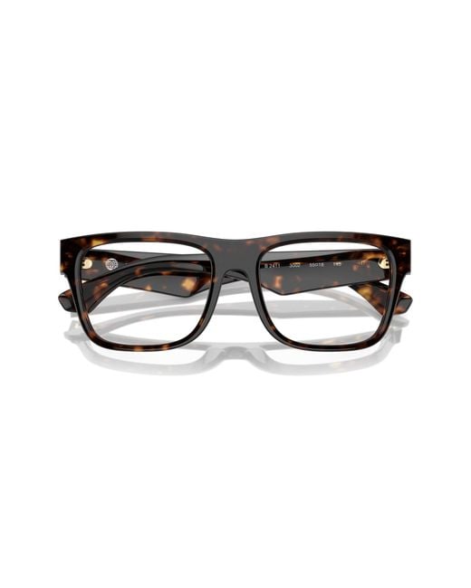 Burberry Black Be2411 3002 Optical Frames Acetate Transparent Squared Normal for men