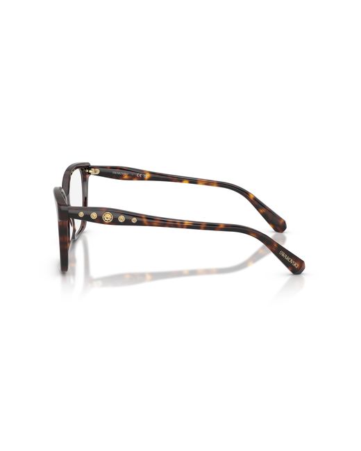 Swarovski Black Sk2061 1101 Optical Frames Acetate Transparent Squared Normal