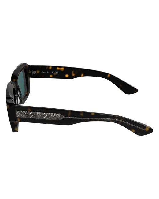 Calvin Klein Black Ck25538S 235 Sunglasses Acetate Petrolium Squared Normal for men