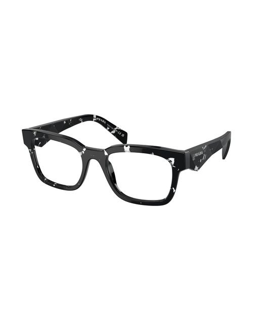 Prada Black Pr A10V 15O1O1 Optical Frames Acetate Pillow Normal for men