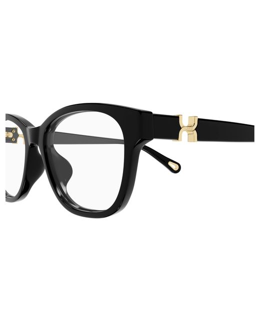 Chloé Black Ch0336Oa 001 Optical Frames Acetate Transparent Cat Eye
