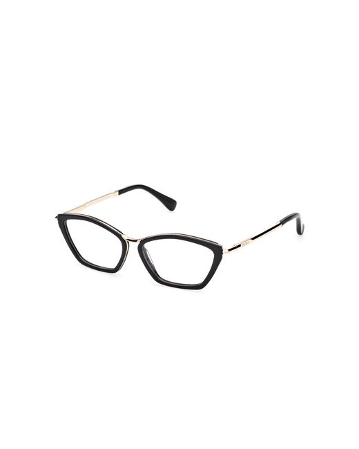 Max Mara Black Mm5152 001 Optical Frames Acetate Round Normal