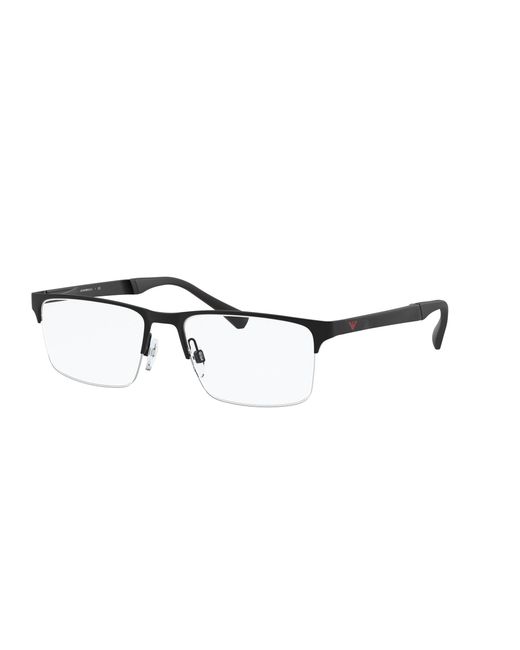 Emporio Armani Black Ea1110D 3175 Optical Frames Metal Squared Normal for men