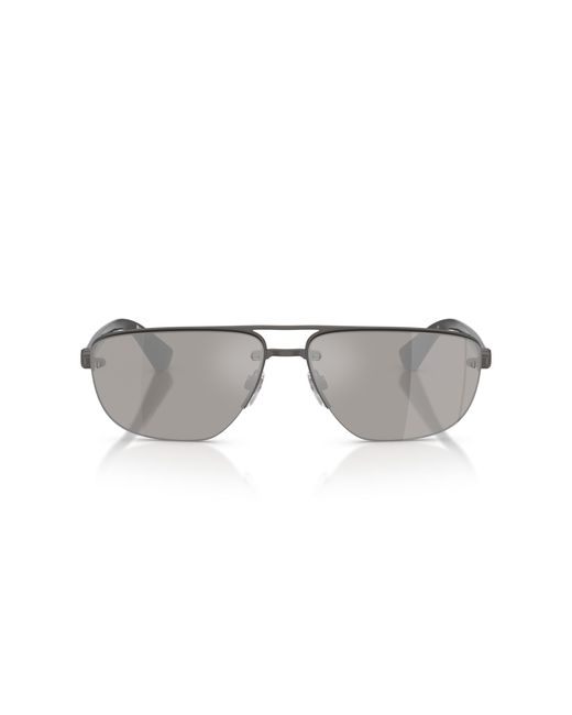 Burberry Black Be3164 13166G Sunglasses Metal Geometric Mirrored for men