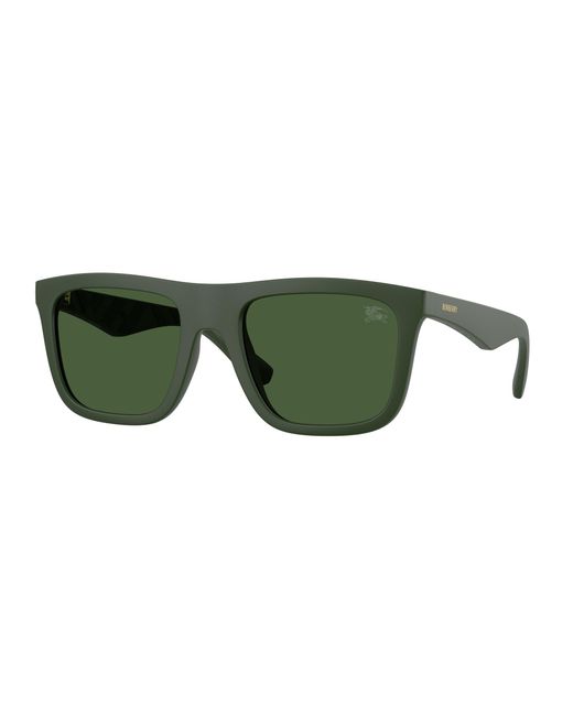 Burberry Green Be4458U 417071 Sunglasses Injected Squared Normal for men
