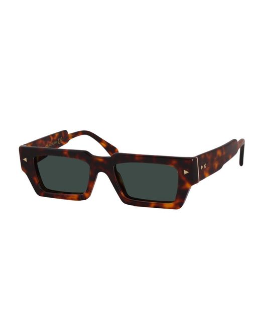 Xlab Black Auckland Sunglasses Acetate Light Squared Shaded