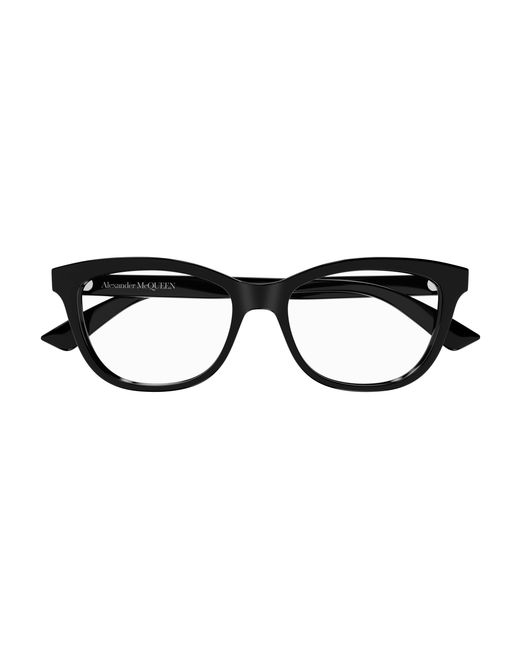 McQueen Black Am0461O 001 Optical Frames Acetate Transparent Cat Eye