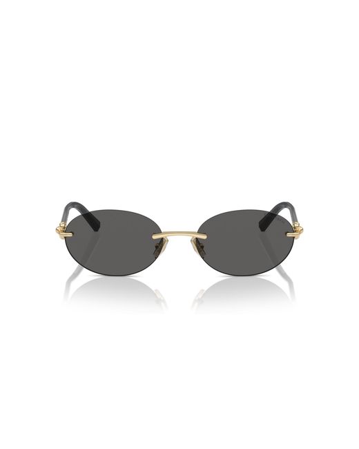 Tiffany & Co Black Tf3104D 6216S4 Sunglasses Metal Round Normal