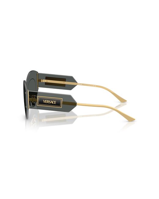 Versace Black Ve2276 100287 Sunglasses Metal Geometric Normal