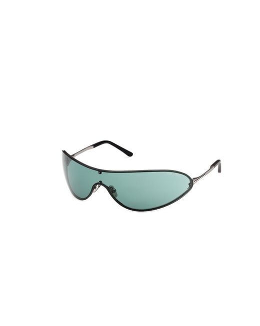 Tom Ford Green Ft1396 Brady-02 12N Sunglasses Metal Mask Normal