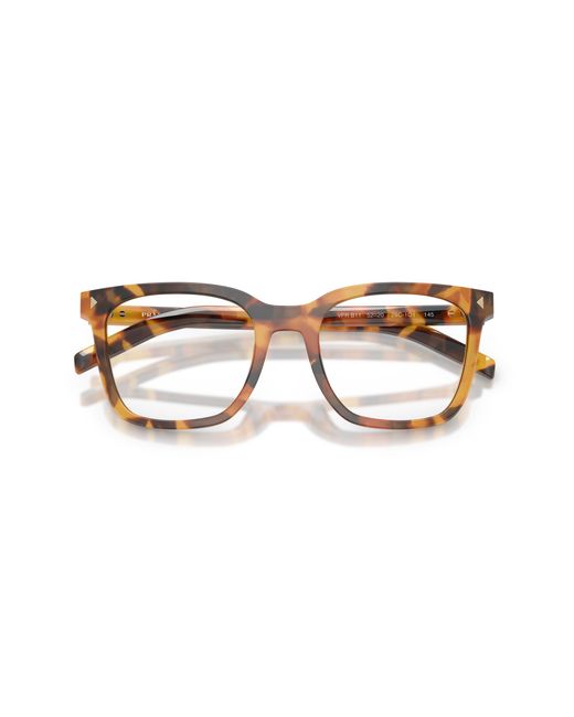 Prada Black Pr B11V 29C1O1 Optical Frames Acetate Pillow Normal