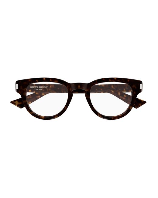 Saint Laurent Black Sl 876 Opt 002 Optical Frames Acetate Transparent Round for men